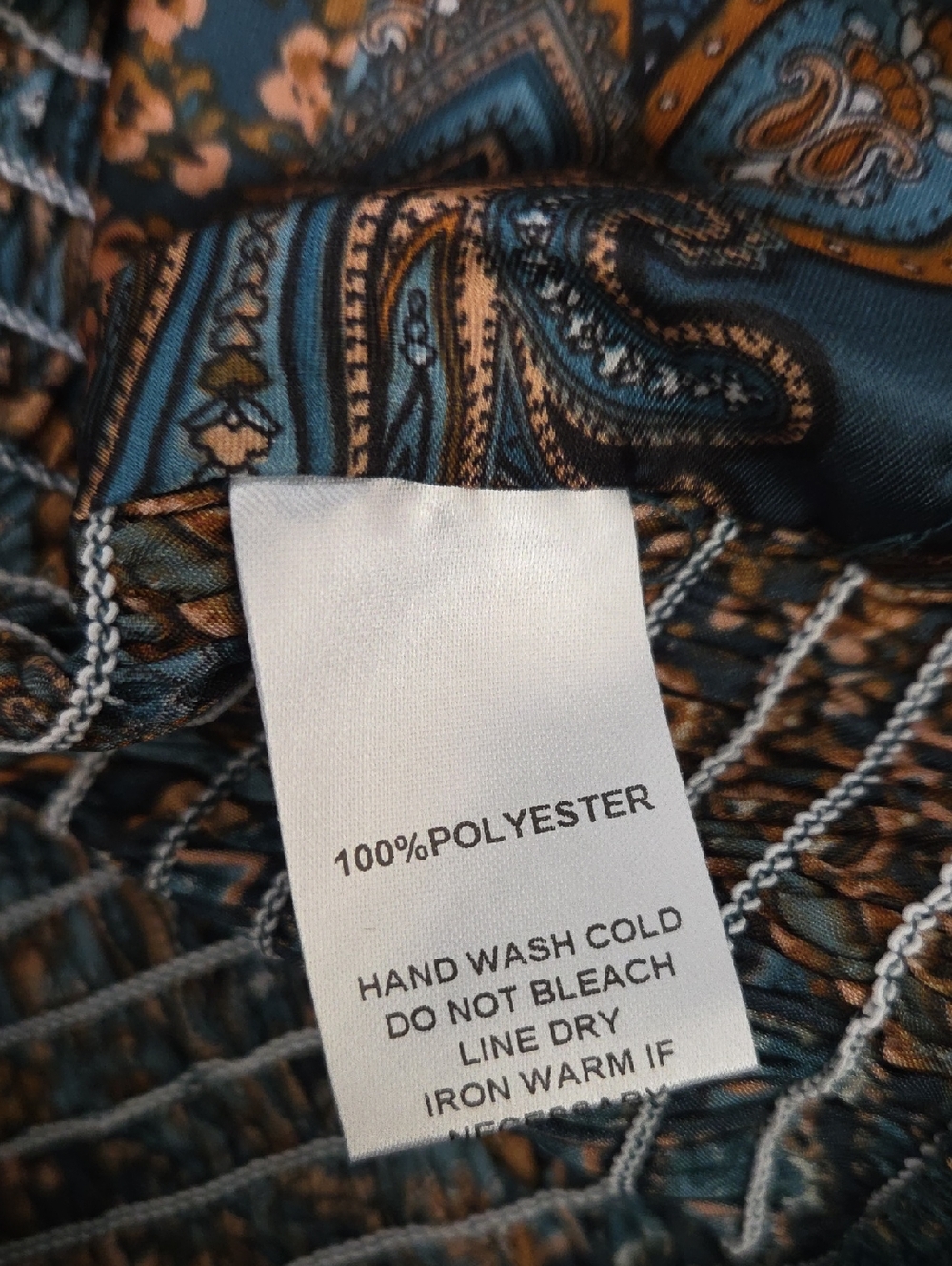 Everyday Chic Boutique Navy Paisley Patchwork Satin Cami Tank Top Size Medium - Picture 10 of 10